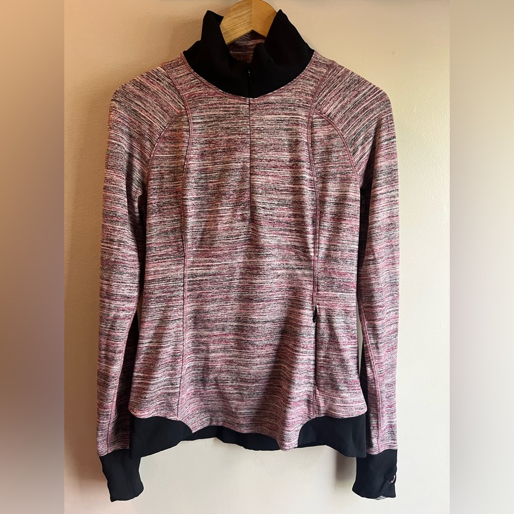 lululemon athletica Pink and Black Long Sleeve Top